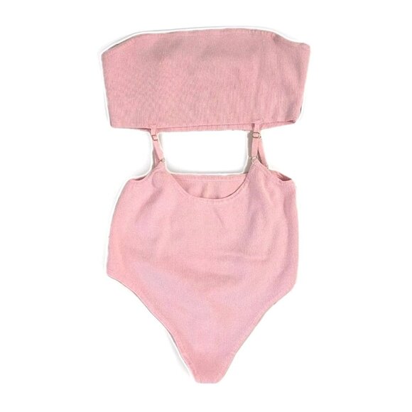 FASHION NOVA BODYSUIT PINK SIZE L LARGE - Picture 2 of 4